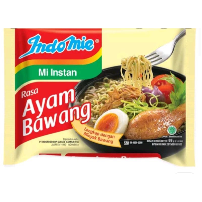 

Indomie ayam bawang isi 5pcs