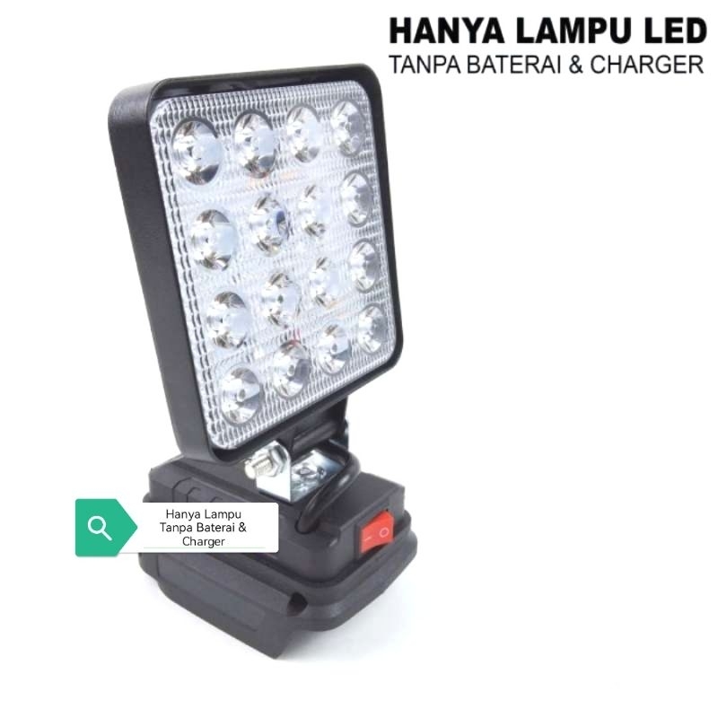 Cordless LED Work Light 18v 20v 21v LXT Lampu Kerja Baterai Soket Makita