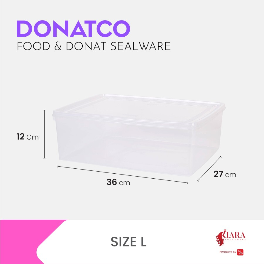 Kotak donat plastik jumbo donatco L kiara CJP