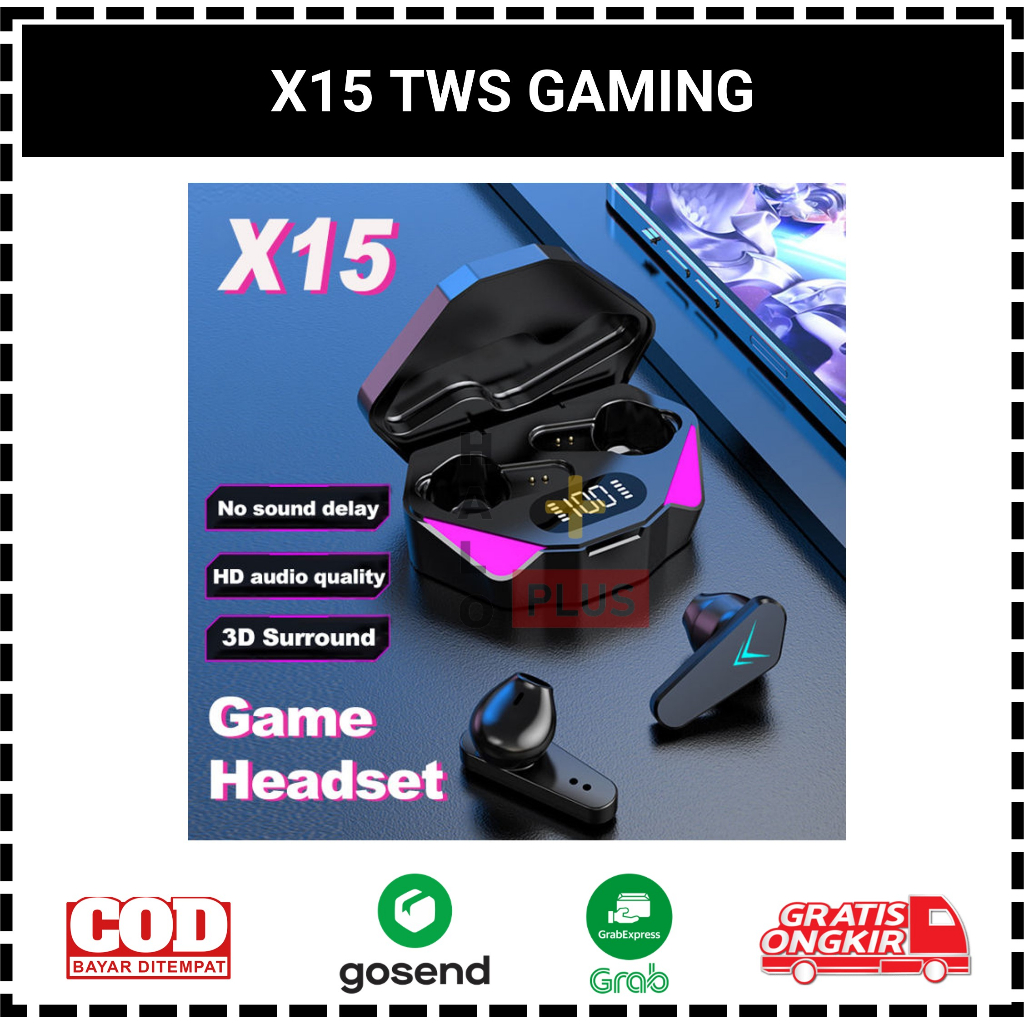 Headset Bluetooth X15 TWS Wireless Earbuds Bluetooth Earphones For Gaming Headset Noise Cancelling H