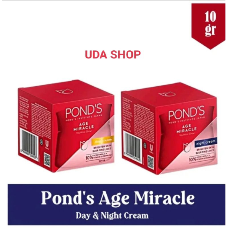 Paket Pond's Age Miracle Night Cream 10gr + Pond's Age Miracle Day Cream 10gr