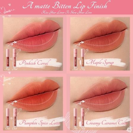 PINKFLASH Lipstick ombre lips Long Lasting Lipstik Cair Moisturising Tahan Lama