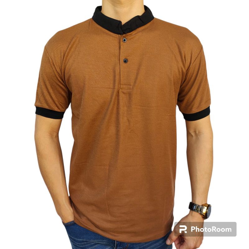 kerah shanghai polos pria / kaos krah santai / krah polo shirt dewasa pria uk M L XL XXL