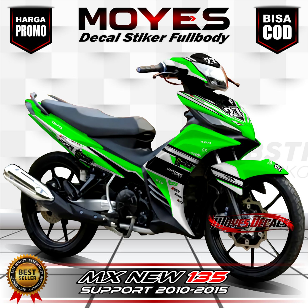 Decal Jupiter MX 135 New Full Body - Stiker Jupiter MX 135 New Full Body - Striping New Jupiter MX 1