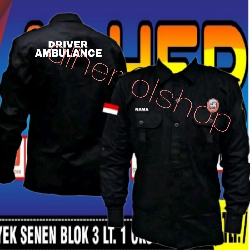 Kemeja driver ambulance baju driver ambulance kemeja driver ambulanbaju driver ambulan seragam drive