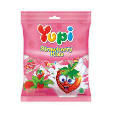 

Yupi Strawberry Kiss Pack Isi 50 Pcs
