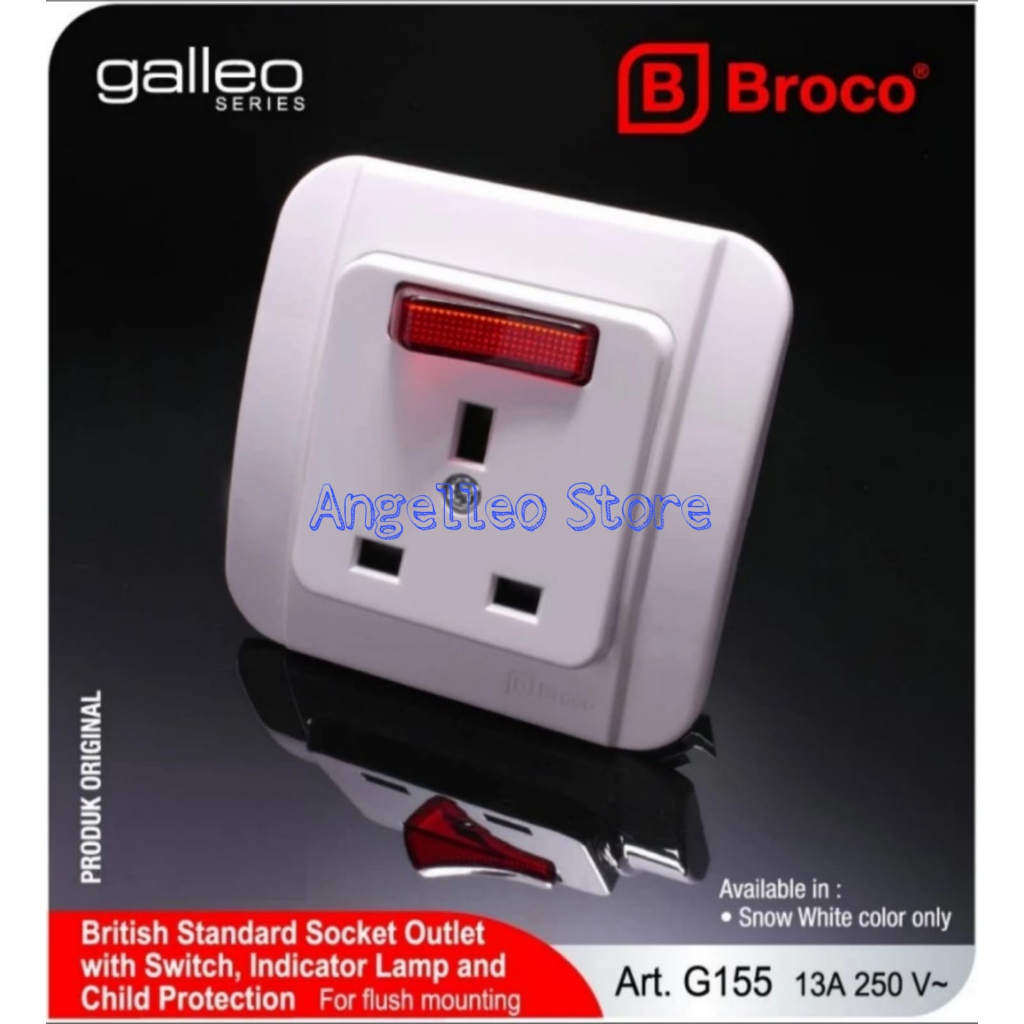 Stop Kontak AC Arde IB~Stop Kontak AC Arde Inbow~Broco~4155~CREAM