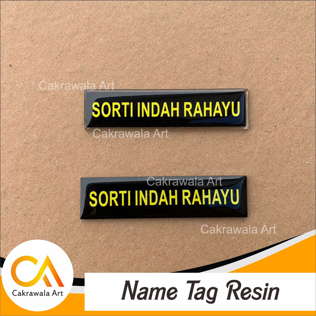 

PROMO!!! Papan Nama Dada Name Tag Akrilik Magnet Resin