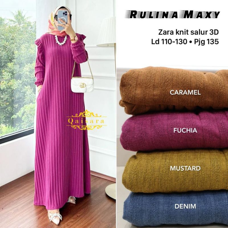 RULINA MAXY / GAMIS KAOS KNIT / GAMIS FREE BELT / QAISARA