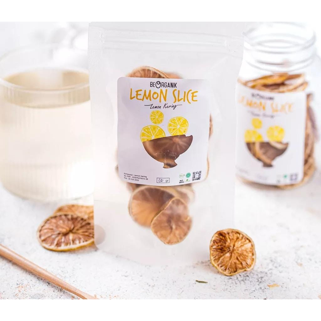

Beorganik Dried Lemon Slice/Lemon Kering Potong Pouch Toples 100% Asli