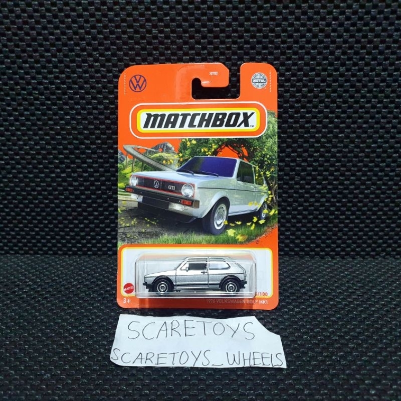 Matchbox 1976 volkswagen vw golf mk1 silver chrome