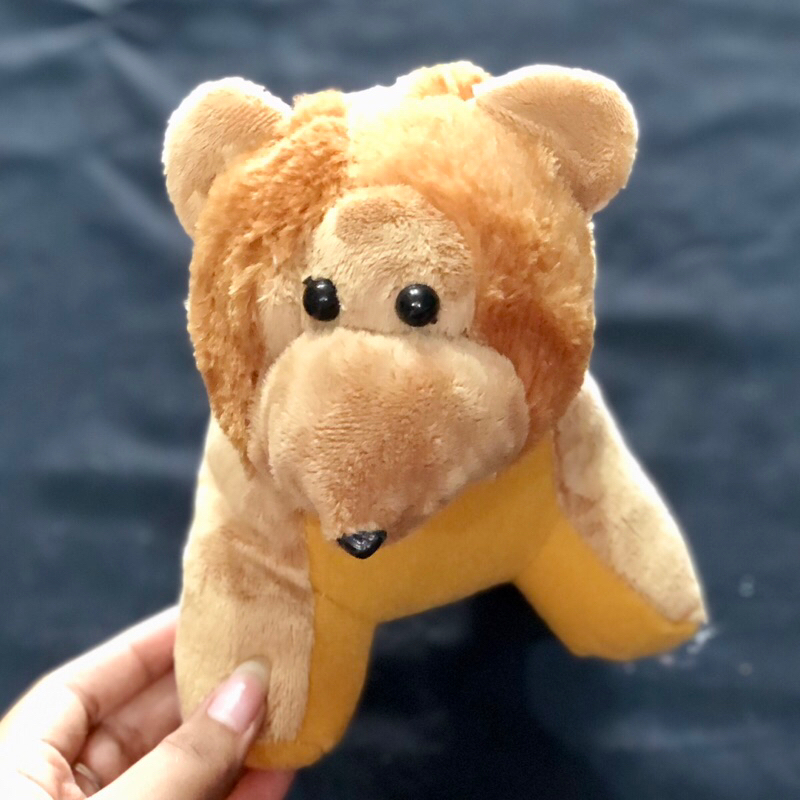 Boneka singa lion lucu boneka singa mini lion karakter hewan singa ukuran kecil kado anak anak ulang