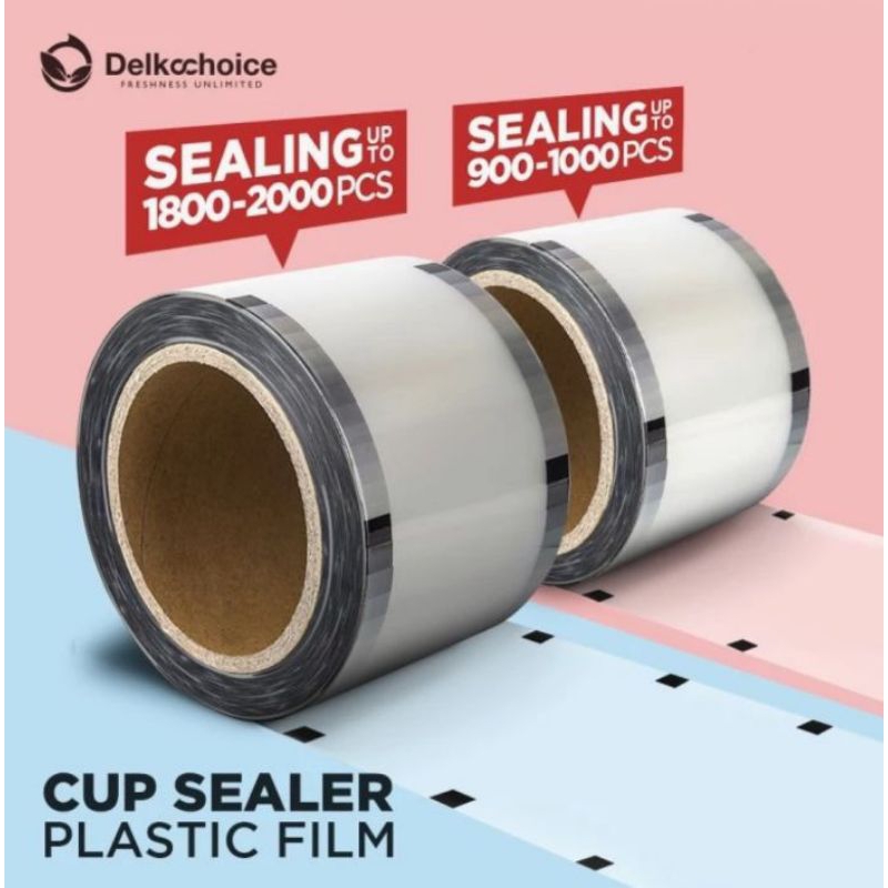 Plastik Segel Seal Sealer Tutup Gelas Cup Minuman Press Polos Lid Cup Es Teh Boba Kopi 1 Roll 1000 P