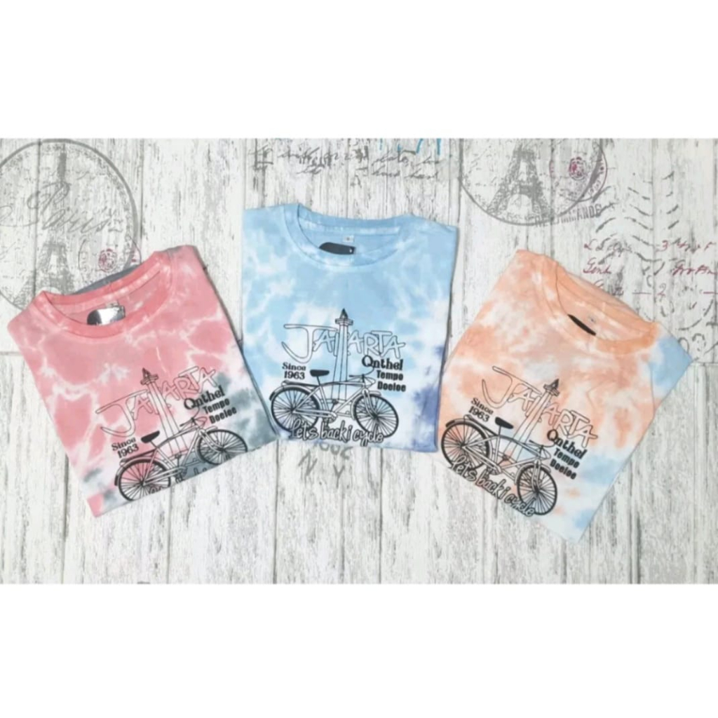 Stelan Kaos Anak Jakarta Monas - Kaos Anak Motif Jakarta - Baju motif JAKARTA -Baju celana anak anak
