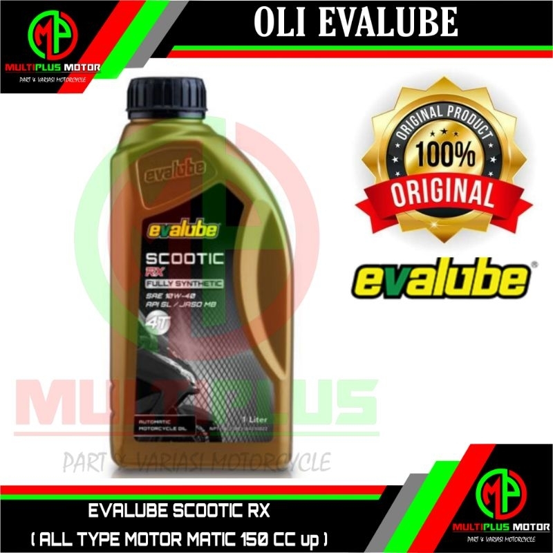 Oli mesin matic EVALUBE SCOOTIC RX 10W-40 (1L) ORIGINAL 100%