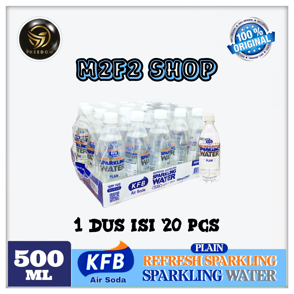 

KFB Refresh Sparkling Water Plain | Air Soda Botol Plastik Pet - 500 ml (Kemasan Karton)