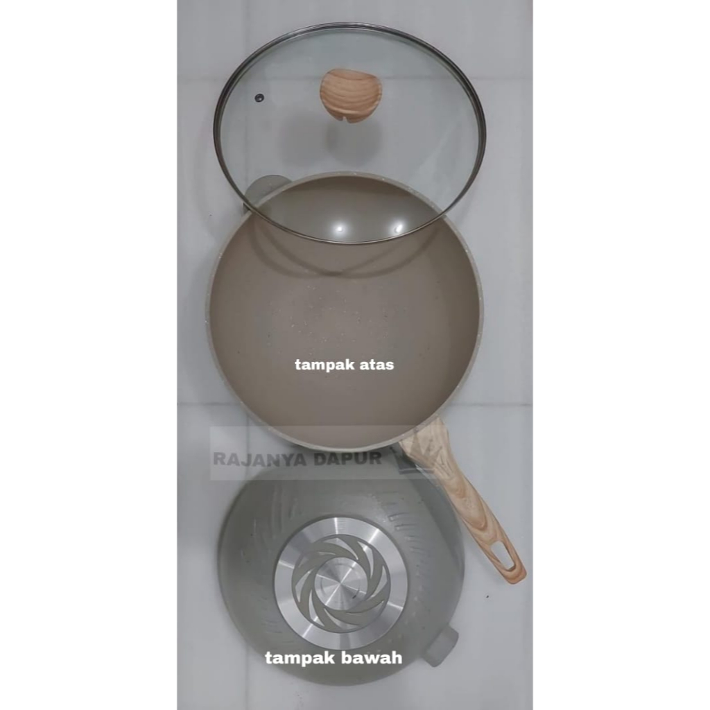 BESTPROMO Wajan anti lengket kabuto - Wajan coating granite - wajan keramik kabuto - wokpan keramik