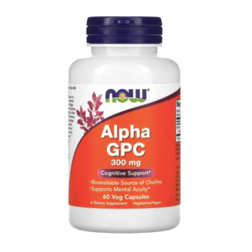 NOW Foods, Alpha GPC, 300 mg Cognitive and Mental Support