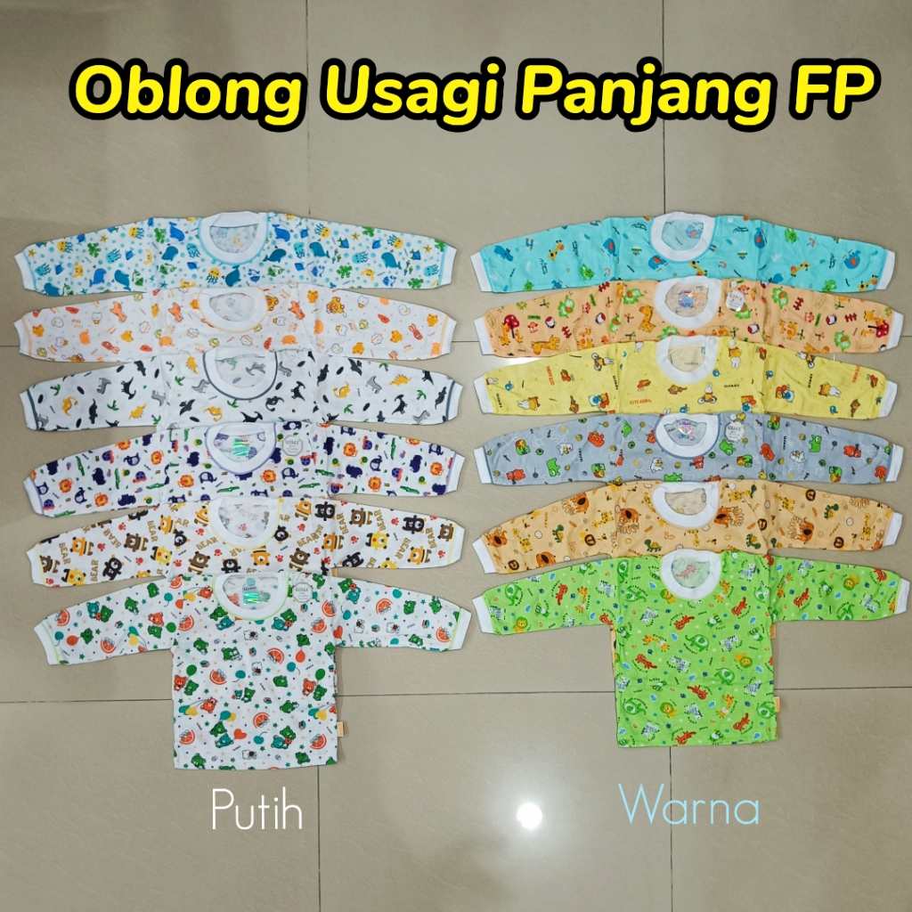 Baju Bayi Oblong Lengan Panjang 6 - 12 bulan | USAGI FP