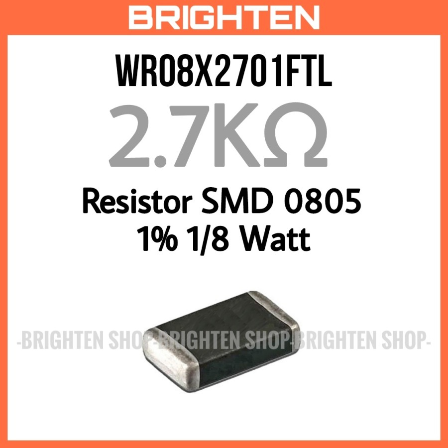 Resistor SMD 2.7Kohm 2K7 2.7 Kohm 1% 0805 1/8 Watt
