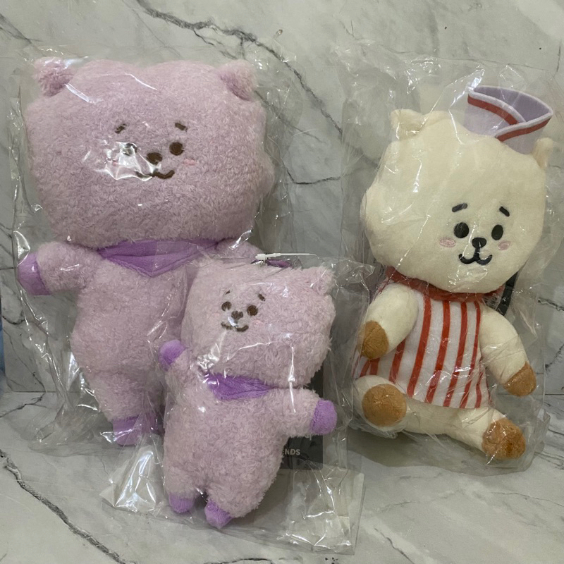 BT21 japan RJ purple diner dinner doll plush mascot keyring bandai stuff toy official