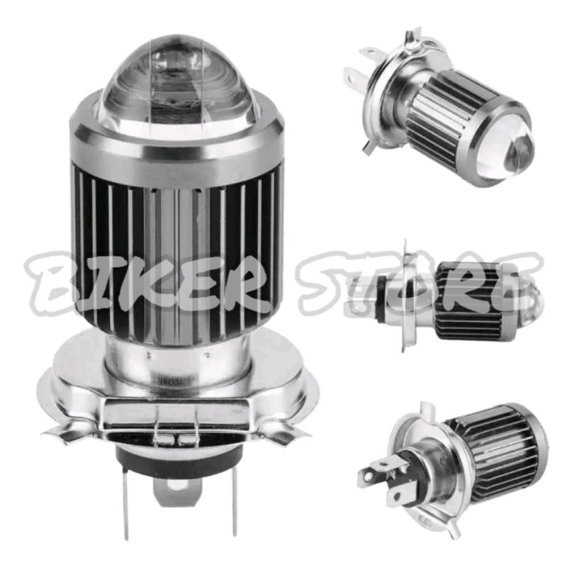 LAMPU LED MOTOR H-4 HI / LO 3 KAKI LED DC 8-80 VOLT DUAL COLOR SUPER BRIGHT