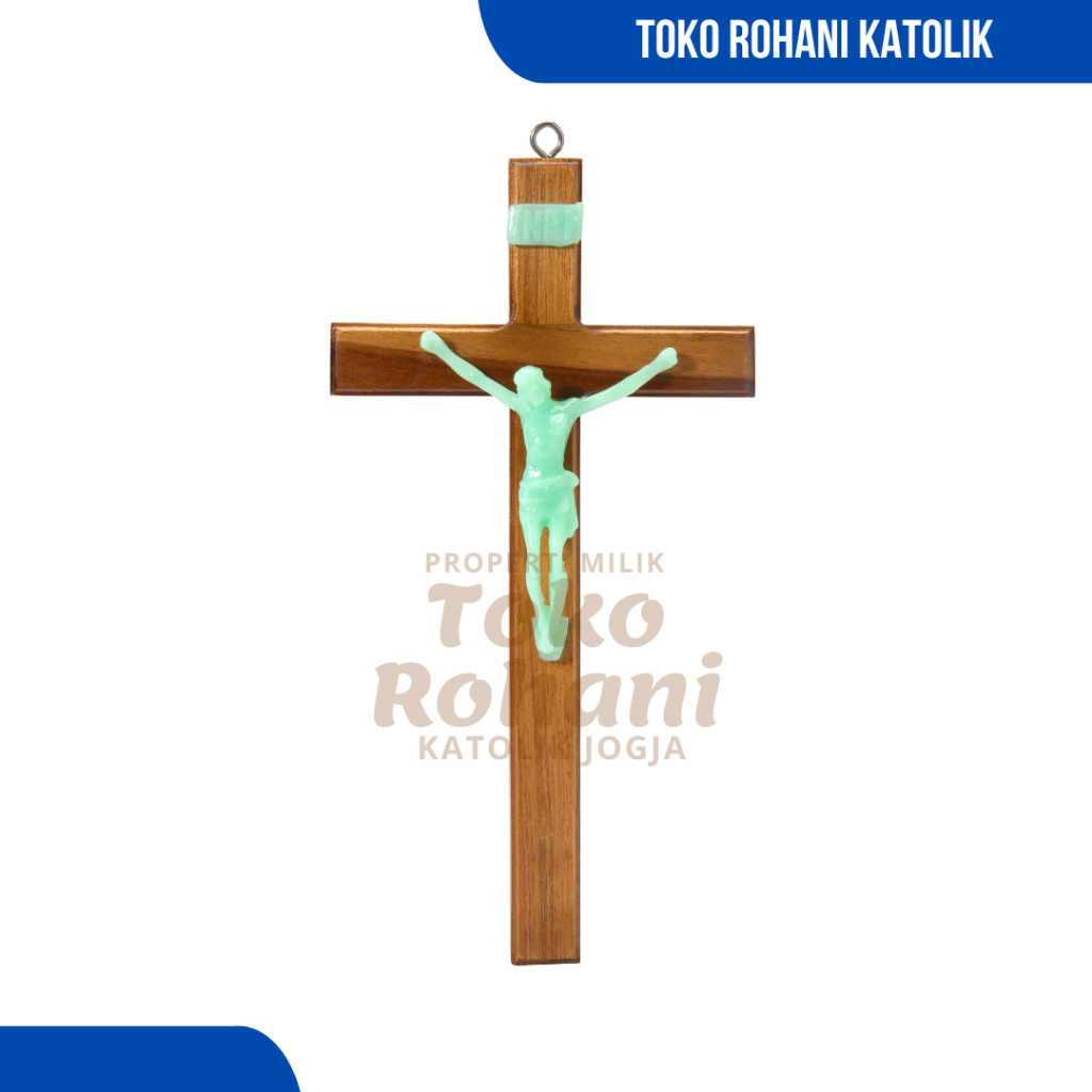 SALIB GANTUNG KORPUS FOSFOR / SALIB DINDING KATOLIK / SALIB FOSFOR / PAJANGAN DINDING KATOLIK