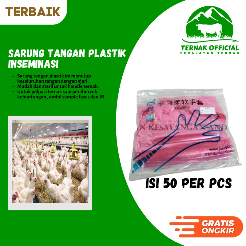 Sarung Tangan Plastik Inseminasi Plastik Glove IB Sapi Kerbau