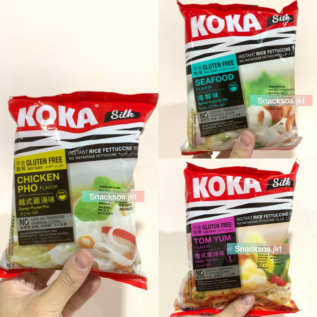 

[PACK] KOKA SILK GLUTEN FREE INSTANT RICE FETTUCCINE SEAFOOD / TOMYUM / CHICKEN PHO