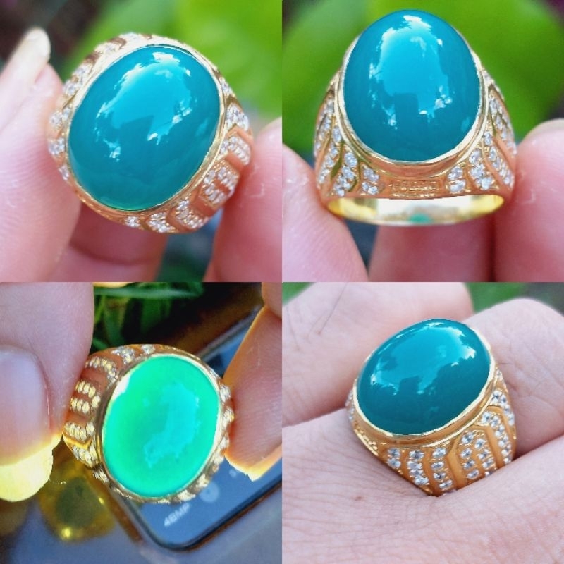 Cincin Batu Natural Bacan Doko ◇ Cincin Perak Micro