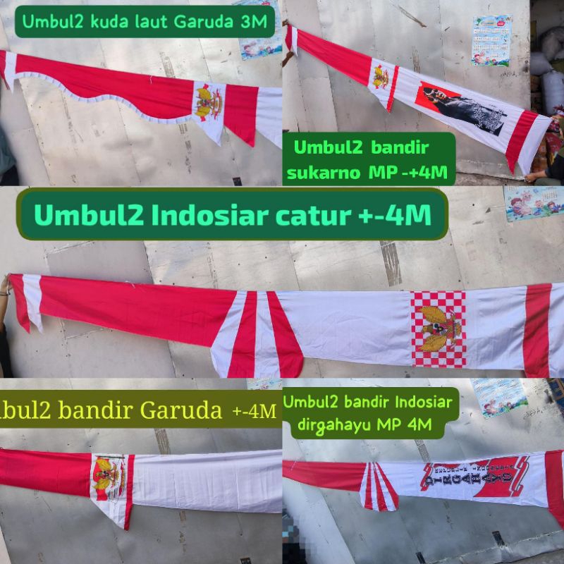 (COD) Bendera Umbul-umbul Garuda Merah Putih / Umbul Umbul HUT RI / Umbul Umbul Kemerdekaan / Umbul 