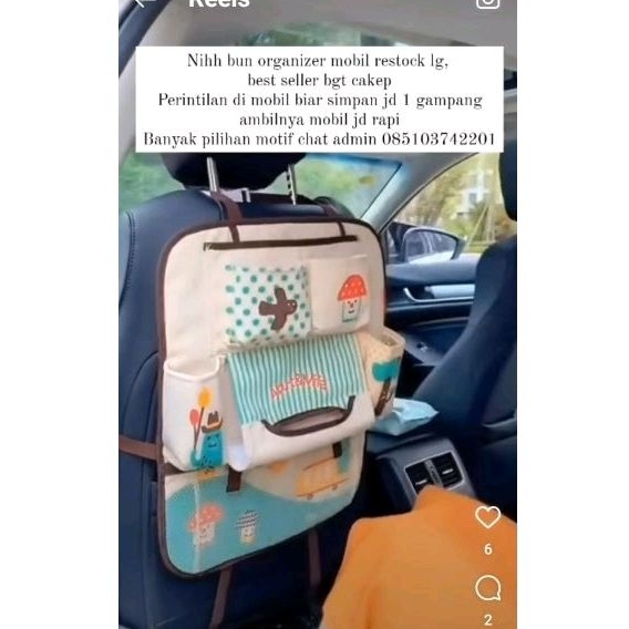 tas belakang jok mobil