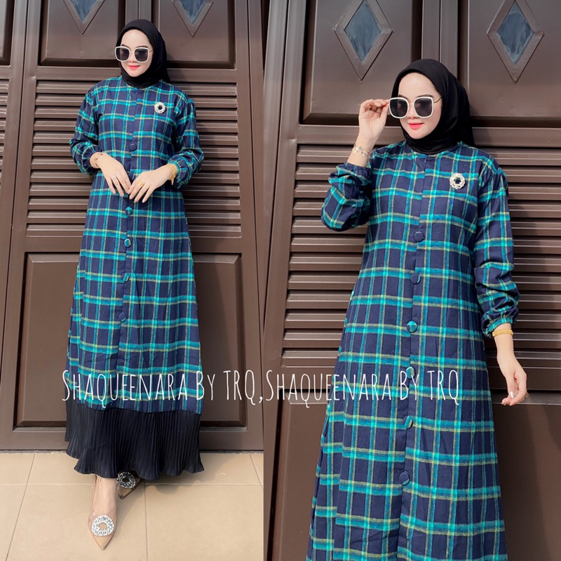 Gamis Kotak Flanel import Shaqueenara By TRQ