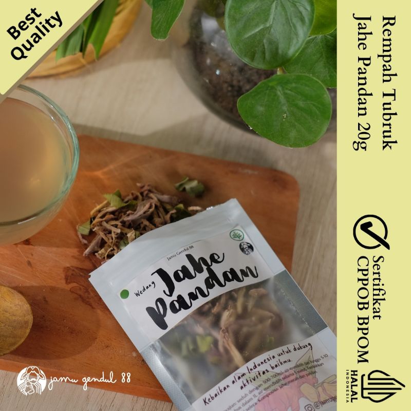 

Immune Booster Tea - Teh Kunyit Jahe Sereh Jeruk - Teh Rempah Rimpang Herbal - Herbal Blend by Jamu Gendul 88 Pouch 20gr