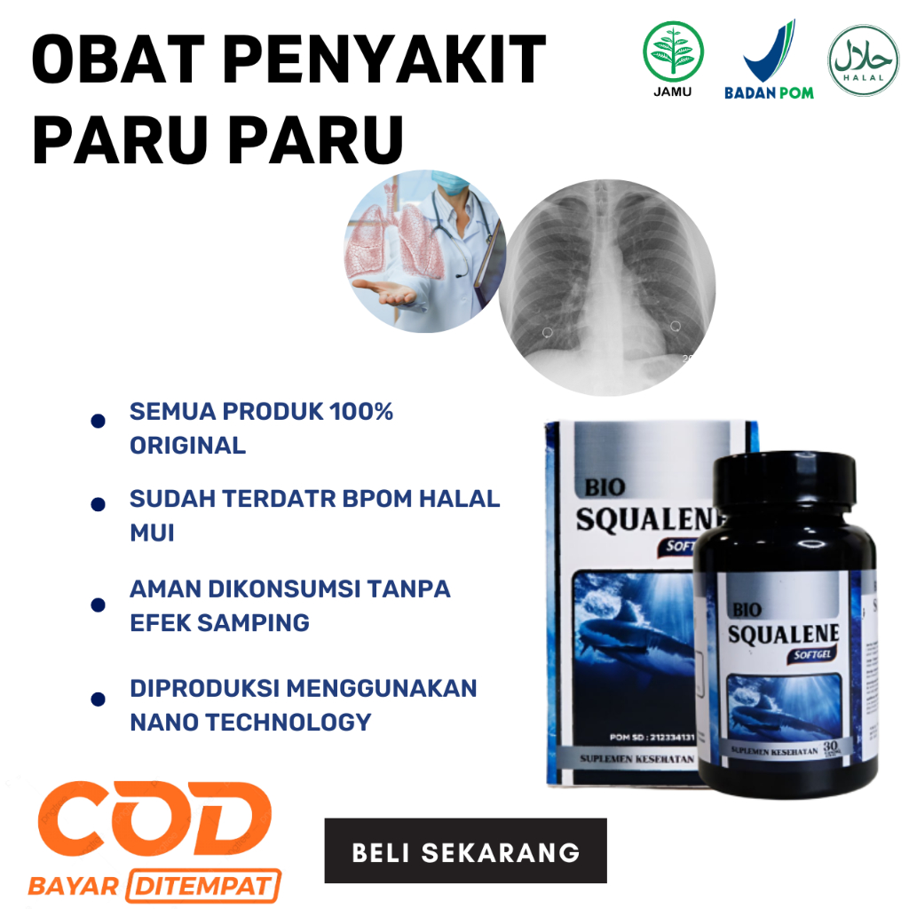 Bio Squalene - Obat Paru Paru, Obat Paru Paru Tbc, Obat Paru Basah, Obat Pembersih Paru Paru, Obat T