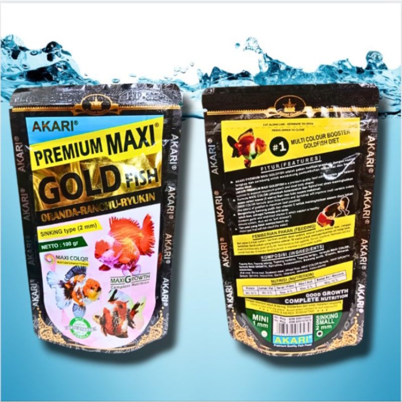 Makanan Ikan Goldfish Oranda Rancu AKARI PREMIUM MAXI GOLDFISH 100GR