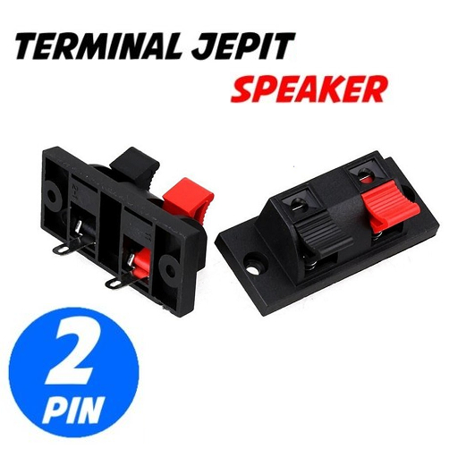 Terminal Speaker 2 Pin Konektor Speaker Capit Jepit 2 Pin Cocok Untuk Box Speaker Audio Sound System