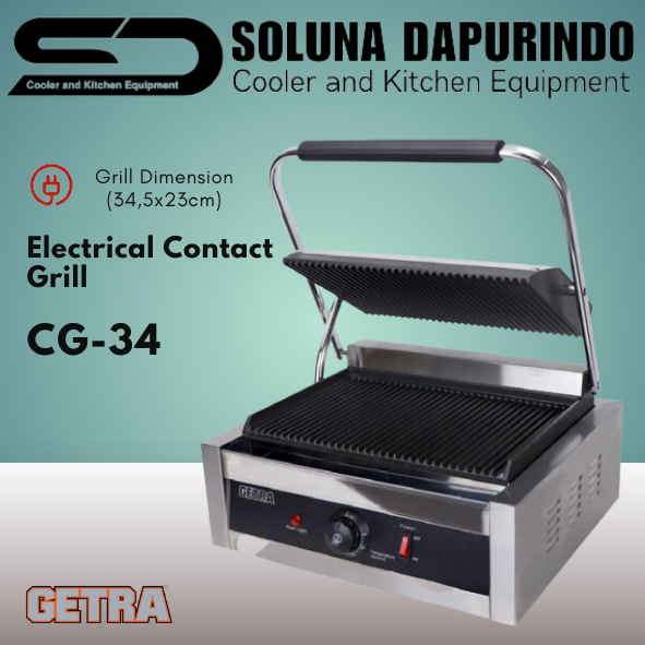 GETRA Electrical Contact Grill CG-34 / Pemanggang Serbaguna / CG34