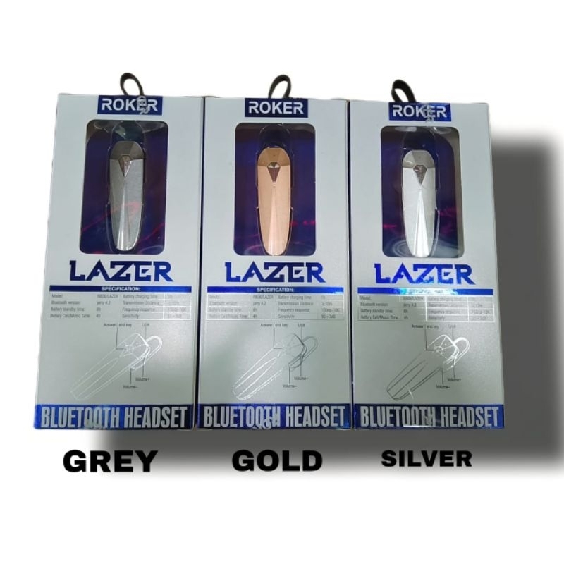 Handsfree Headset Roker Bluetooth Lazer Handset Handsfree Roker Bluetooth 4.2