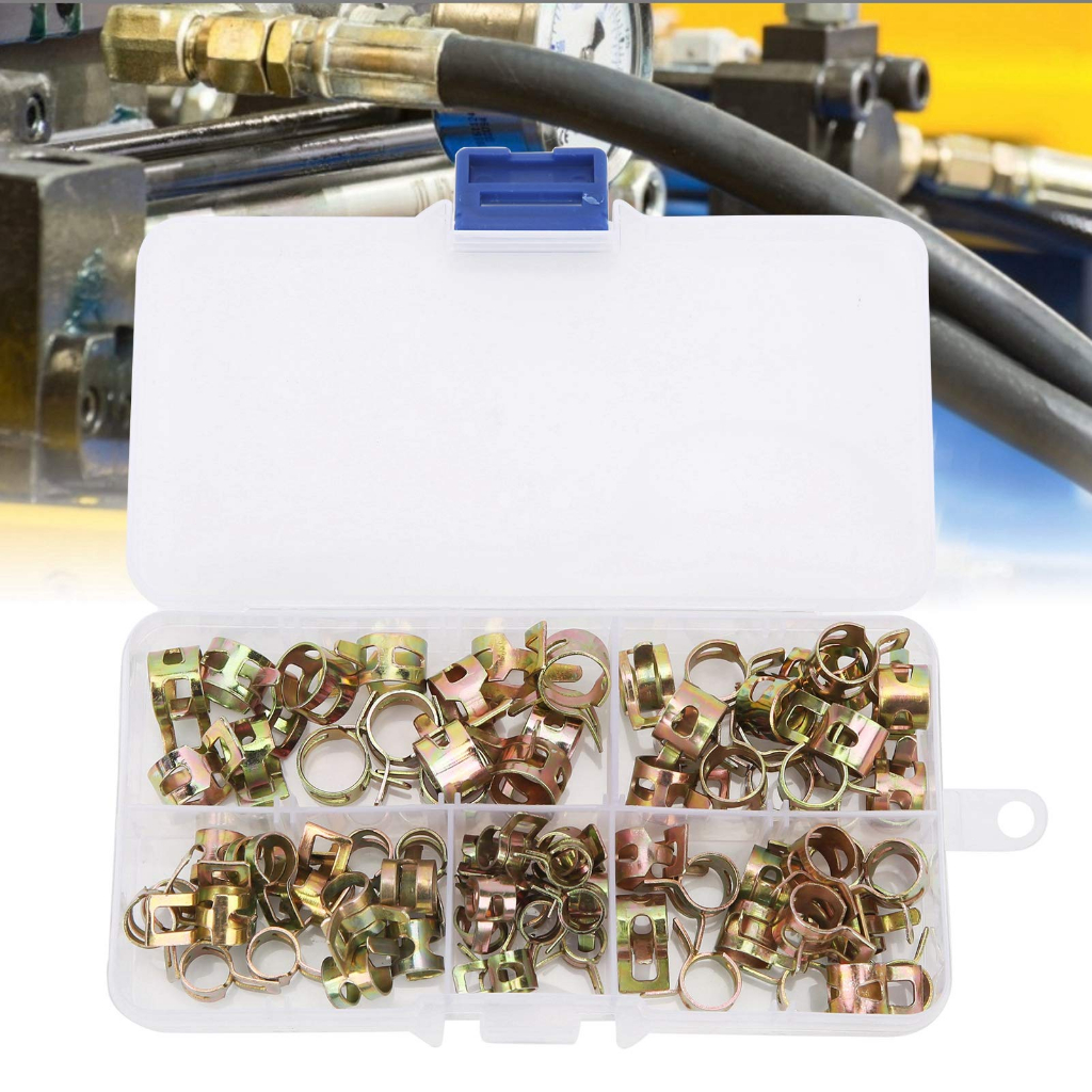 75Pcs Mobil Dan Motor Klem Selang Bensin 6-10MM Penjepit Pipa Logam Clamp Klem Radiator Kompresor