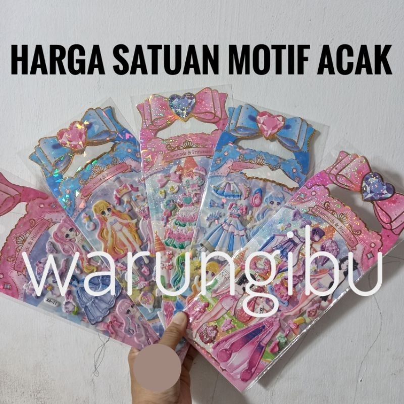 

Dress Up Glitter Sticker Gambar Tempel Stiker Boneka Baju Mainan Orang Orangan