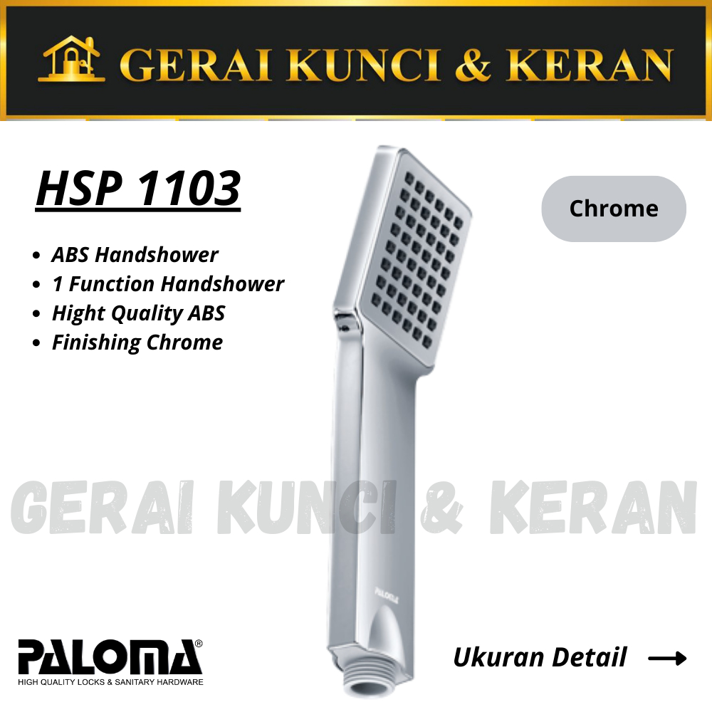 PALOMA HSP 1103 SHOWER GENGGAM PALOMA ABS CHROME HAND SHOWER