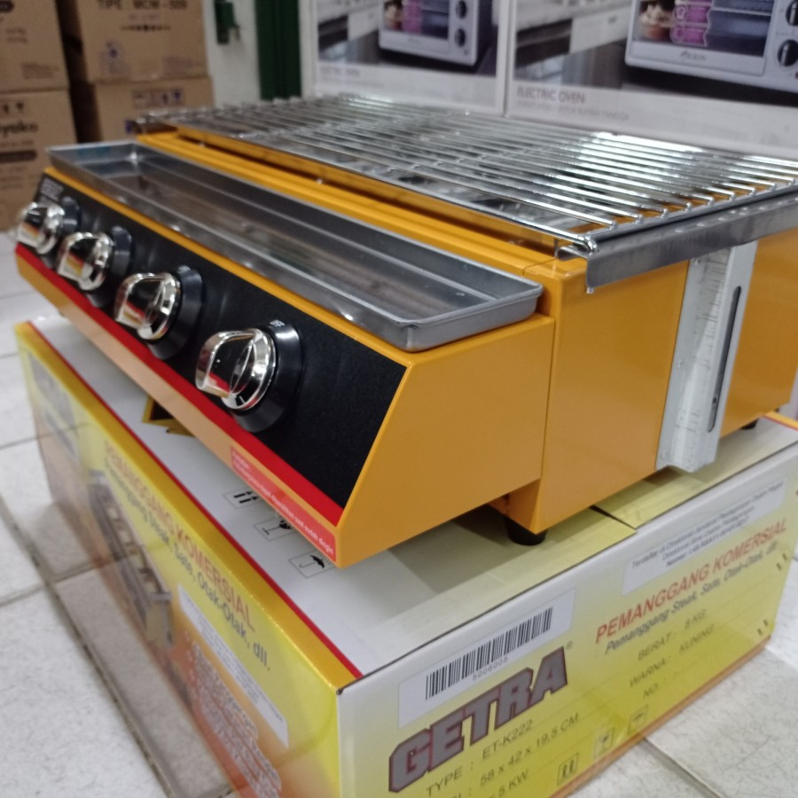 Getra ET-K222 - Panggangan Gas BBQ / kompor Panggangan 4 Tungku