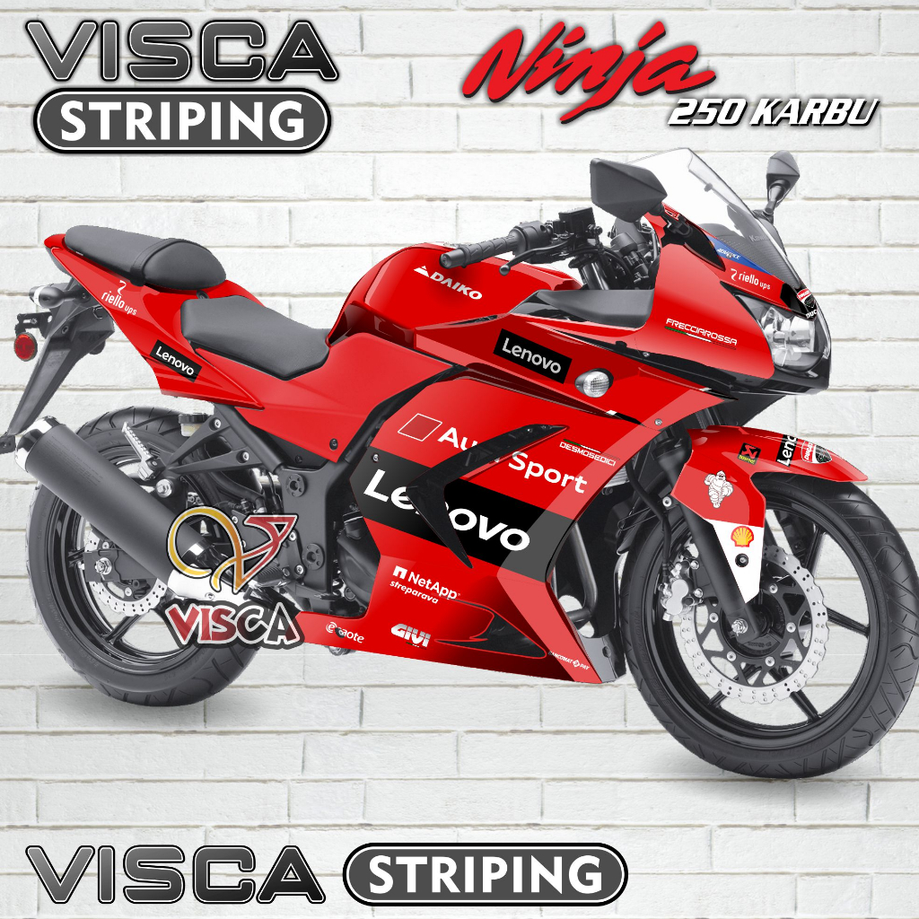 Decal Ninja 250 Karbu Full Body - Stiker Ninja 250 Karbu Full Body - Dekal Ninja 250 Karbu Full Body