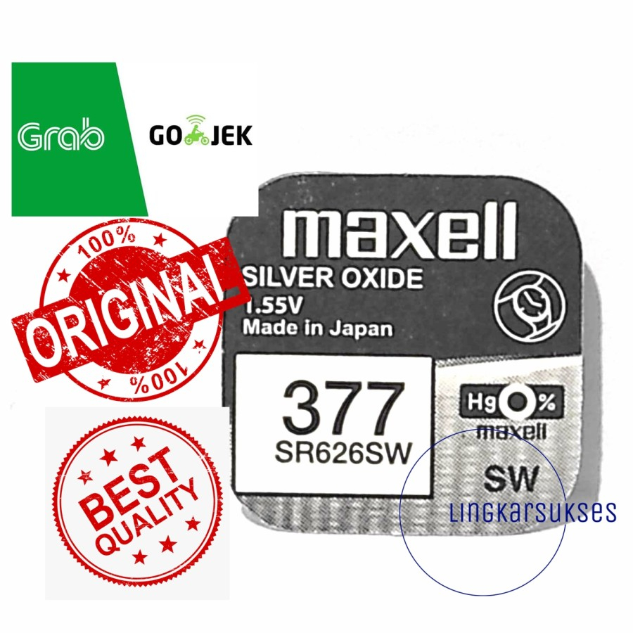 Baterai Maxell 377 Maxell SR626SW Maxell 626 Maxell SR626 Original