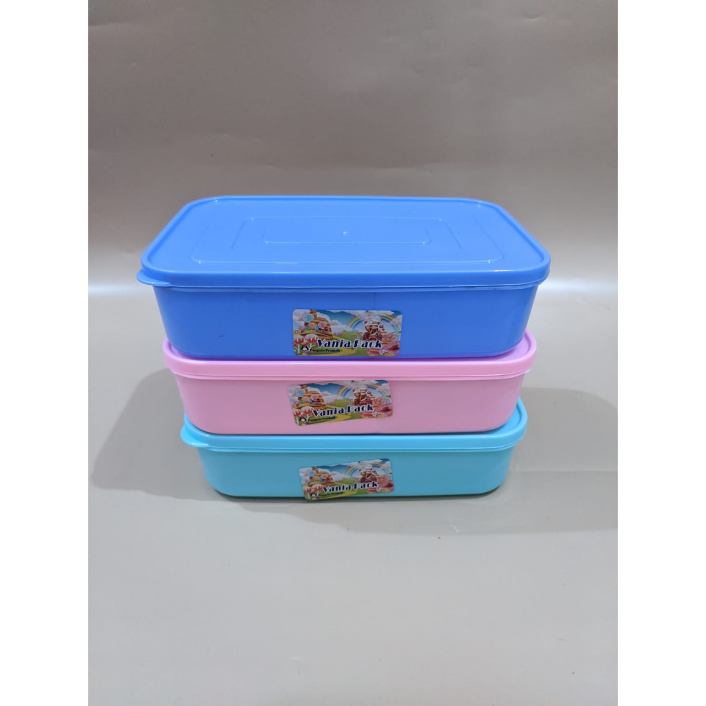 KOTAK NASI WARNA PASTEL SERBAGUNA 3 SEKAT / LUNCH BOX/ KOTAK BEKAL