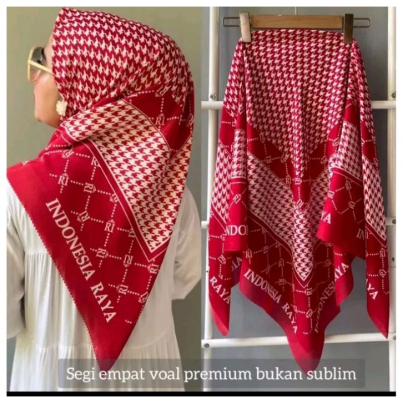 Jilbab Motif Indonesia//Jilbab 17Agustusan