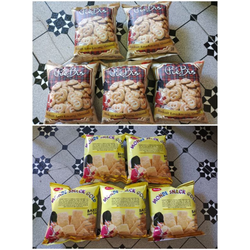 

BUNDLING 10PCS Monde Piebis 40gr / Monde Snack Gold 27gr