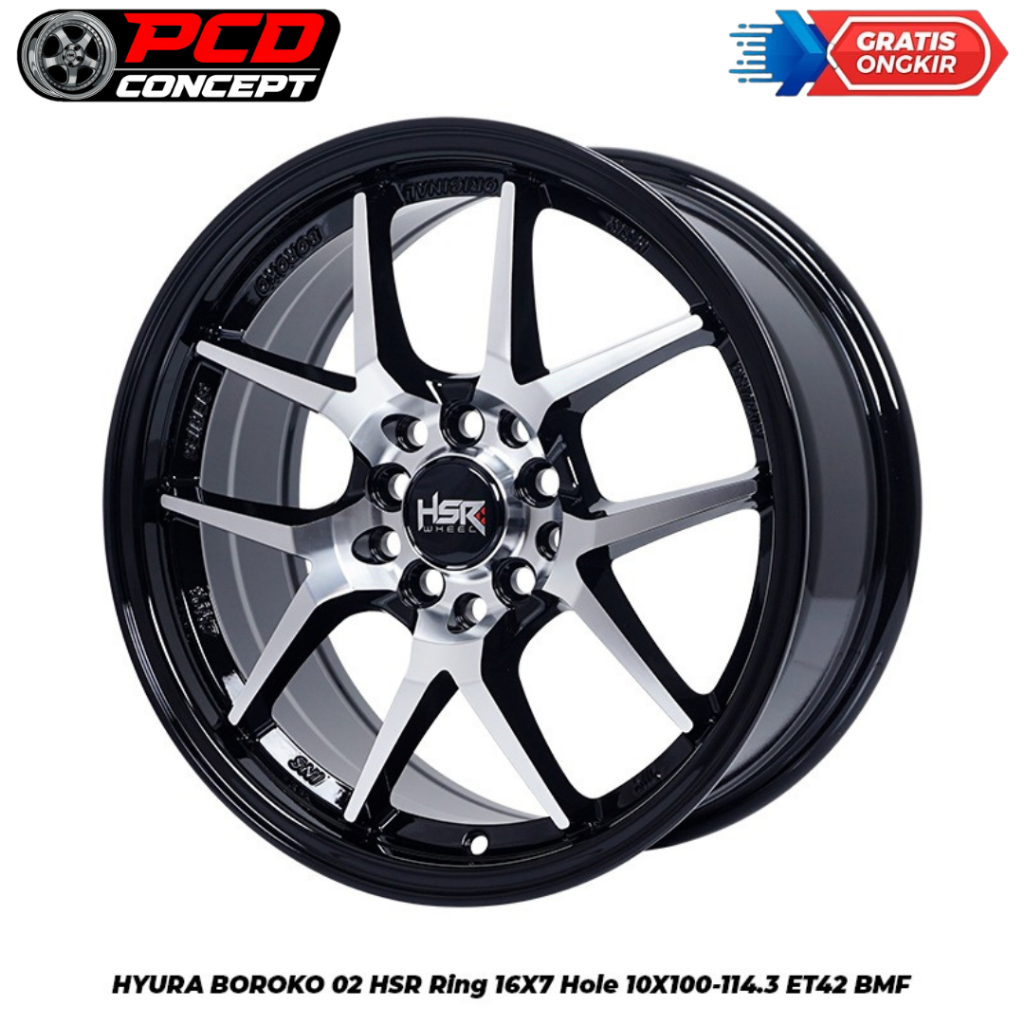 VELG MOBIL RING 16 MURAH VELG RACING RING 16 TERIOS XPANDER GRANDMAX RING 16 HSR HYURA BOROKO 02 BMF