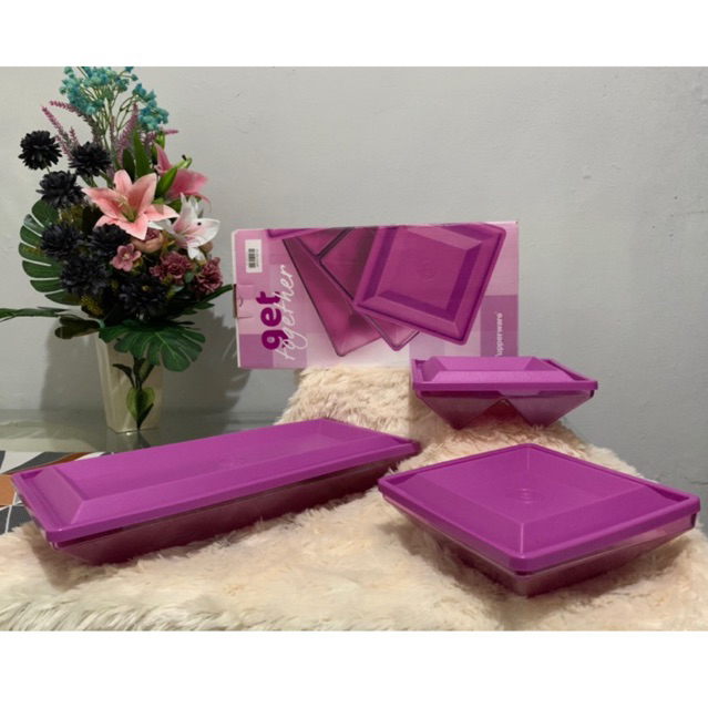 Get Together Set (isi 3) Toples Kristal Tupperware new